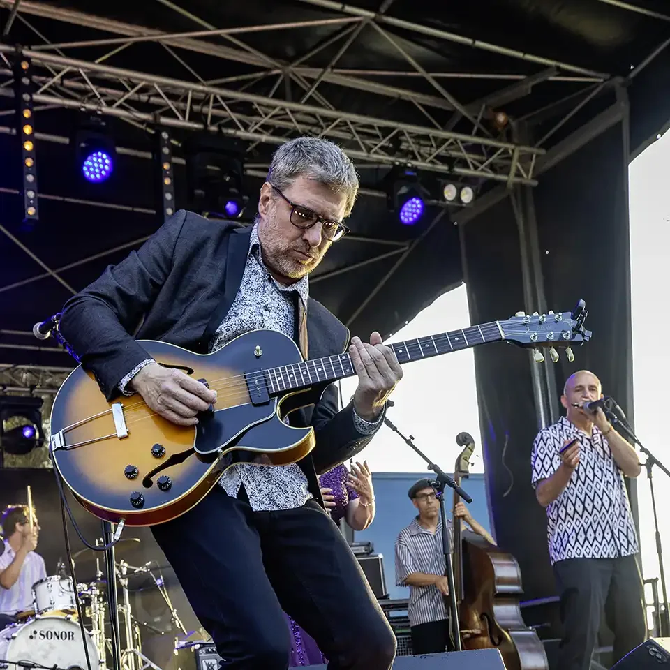 Michel Foizon en concert au Dax Motors and Blues 2024.