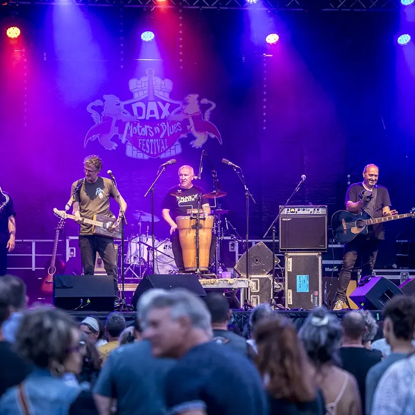 The Hyènes en concert au festival Motors n' Blues de Dax.