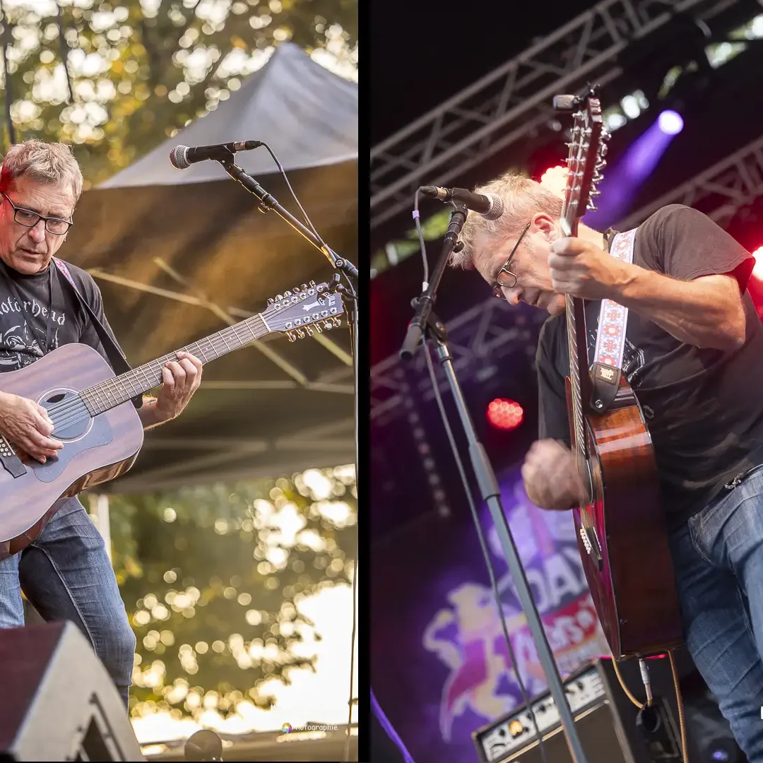 The Hyènes avec Luc Robène en concert au festival Motors n' Blues de Dax.