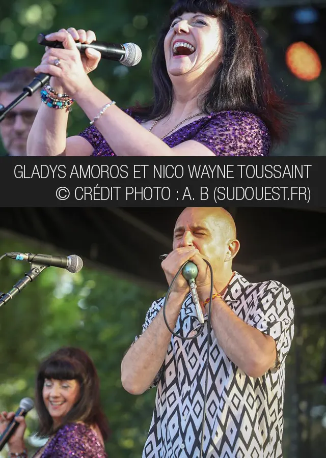 Gladys Amoros et Nico Wayne Toussaint au Dax Motors n' Blues 2024