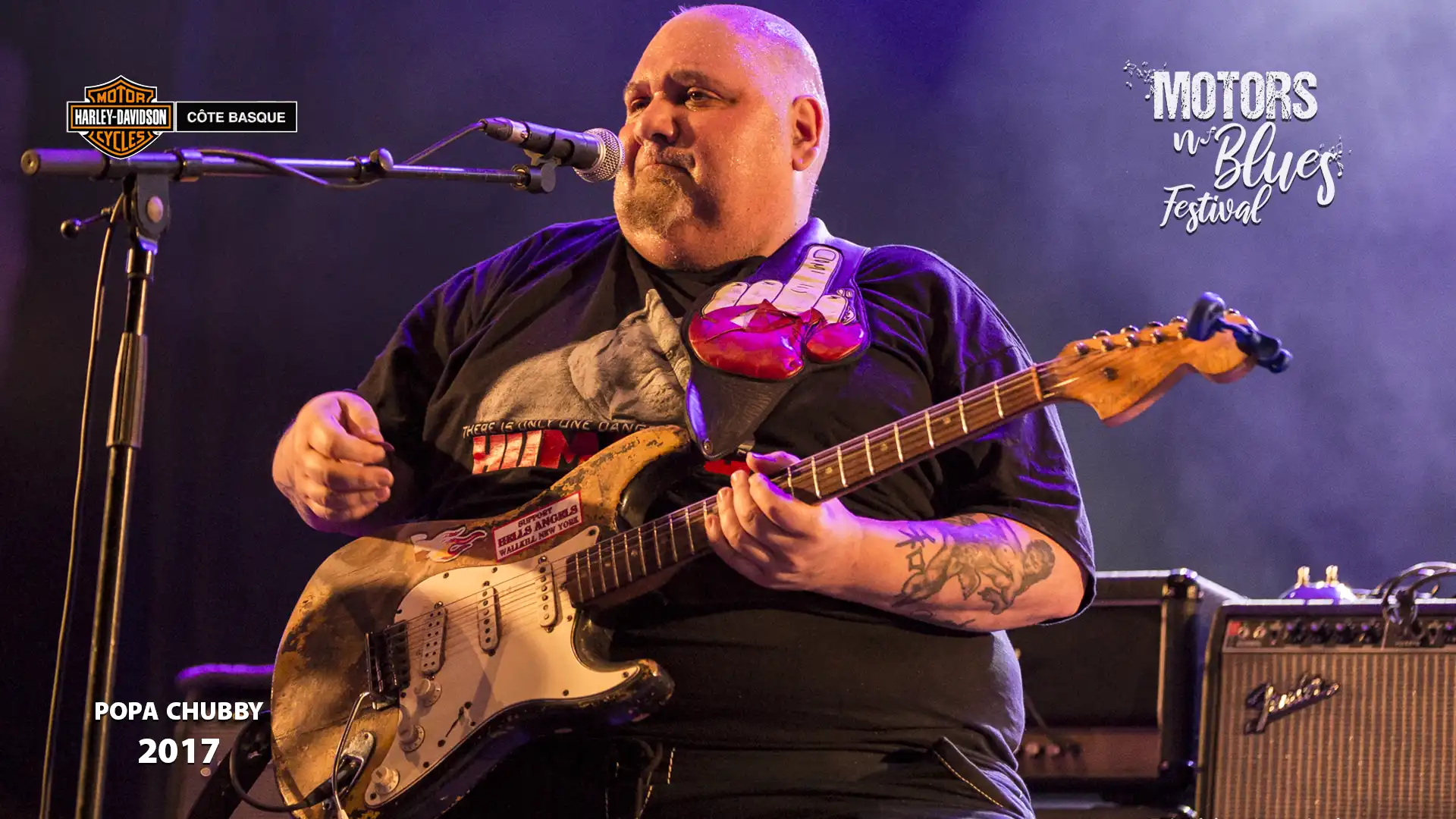 Popa Chubby en concert au Dax Motors Blues Festival 2017.