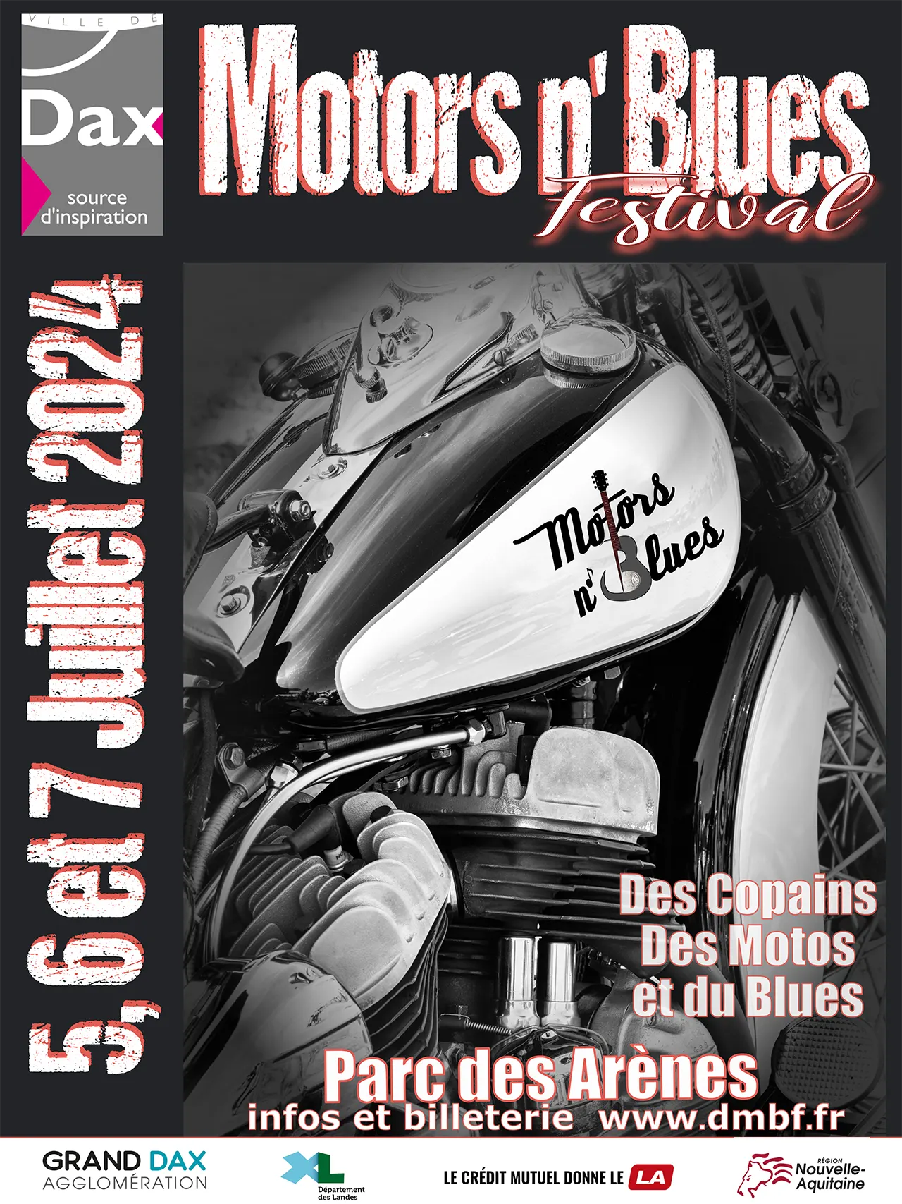 Cartel 2024 Dax Motors n' Blues Festival