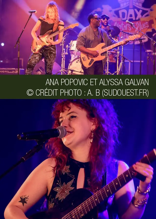 Ana Popovic et Alyssa Galvan au Dax Motors n' Blues 2024
