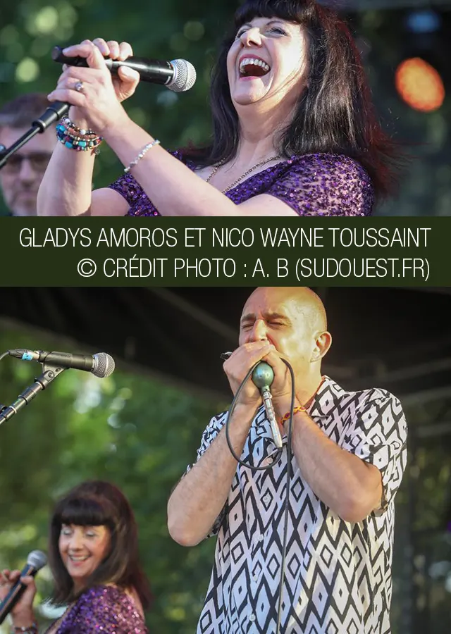 Gladys Amoros et Nico Wayne Toussaint au Dax Motors n' Blues 2024