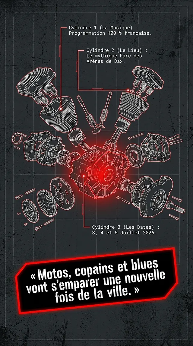 Motors & Blues 2026 à Dax.